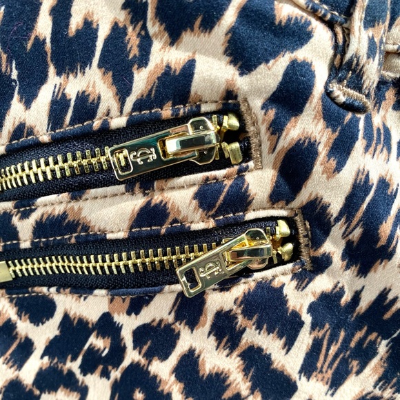 Juicy Couture Women’s Leopard Moto Side Zipper Ankle Pants Size: 0 - Picture 3 of 10